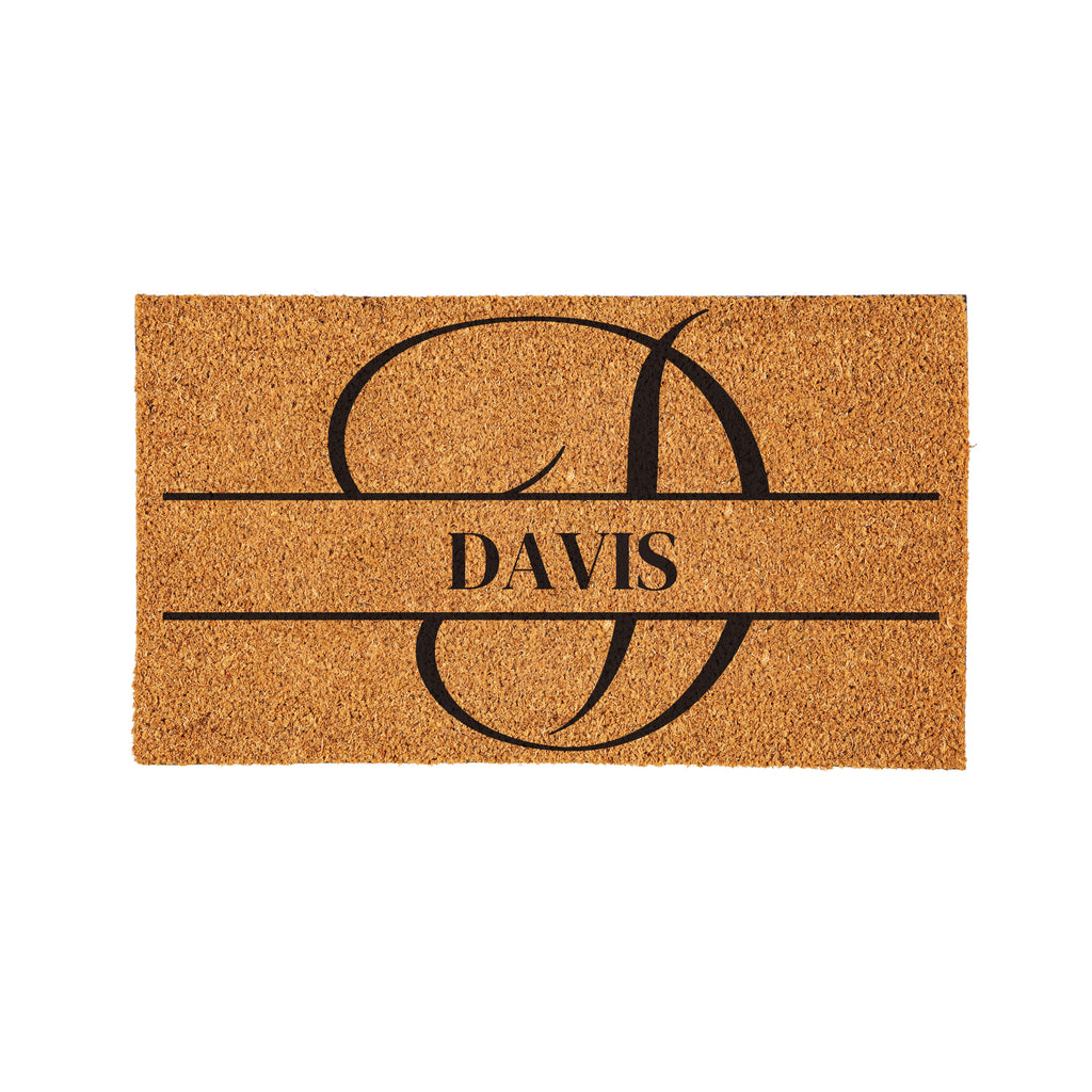 Modern Personalized Monogram Coir Mat 18"x30", Slide 5 of 40