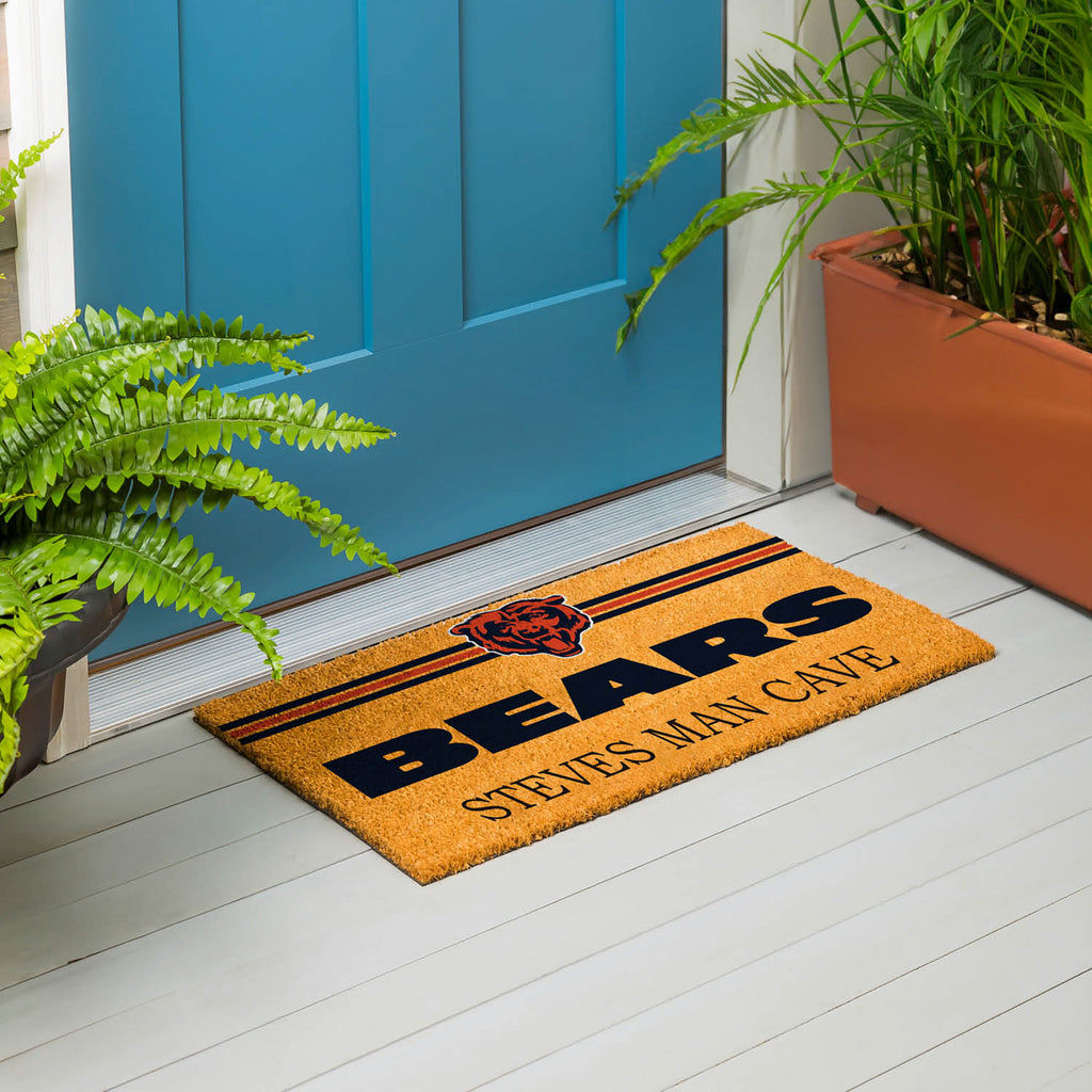Chicago Bears Personalized Mat, Natural Coir with Color Logo, 30" x 18", Slide 10 of 15