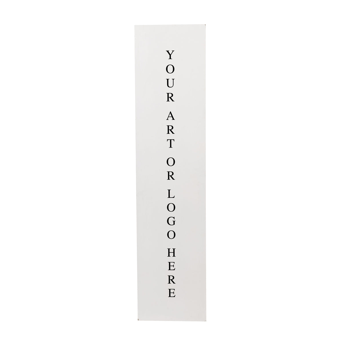 Upload Your Own Art, 10.75"x46"x.5" MDF Leaner, White Finish, No Bars On Back