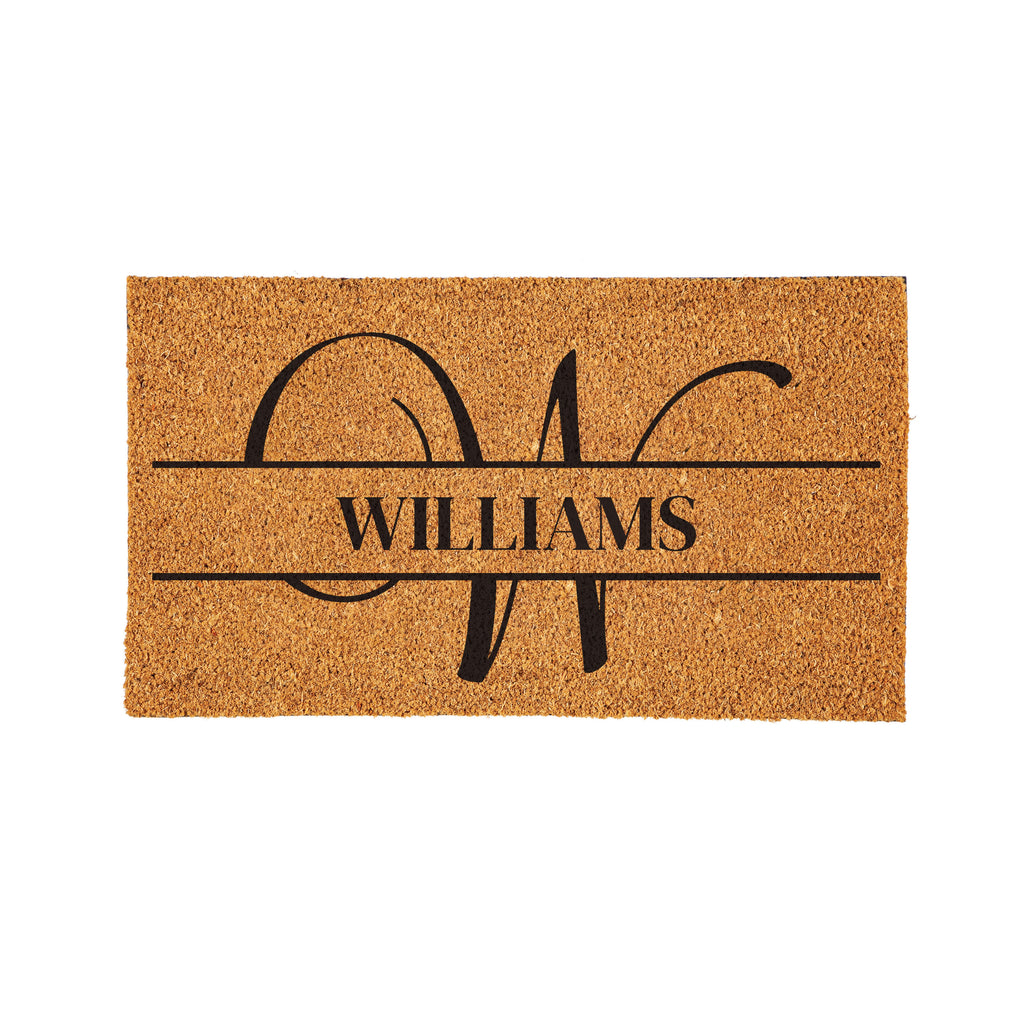 Modern Personalized Monogram Coir Mat 18"x30", Slide 24 of 40