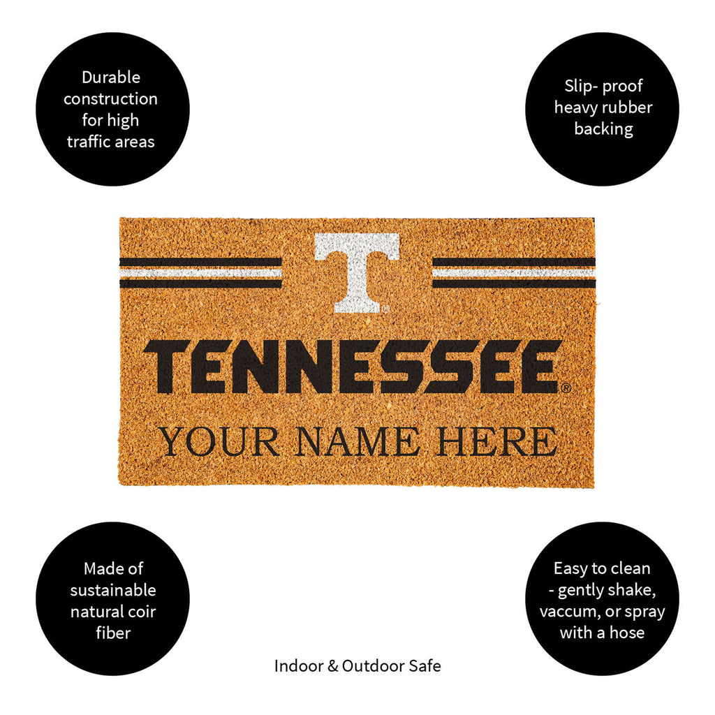 University of Tennessee Personalized Mat, Natural Coir with Color Logo, 30" x 18", Slide 15 of 15
