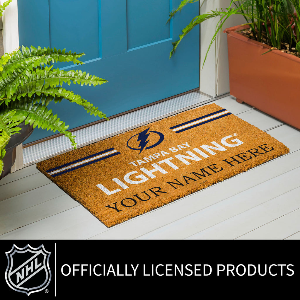 Tampa Bay Lightning Personalized Mat, Natural Coir with Color Logo, 30" x 18", Slide 6 of 15
