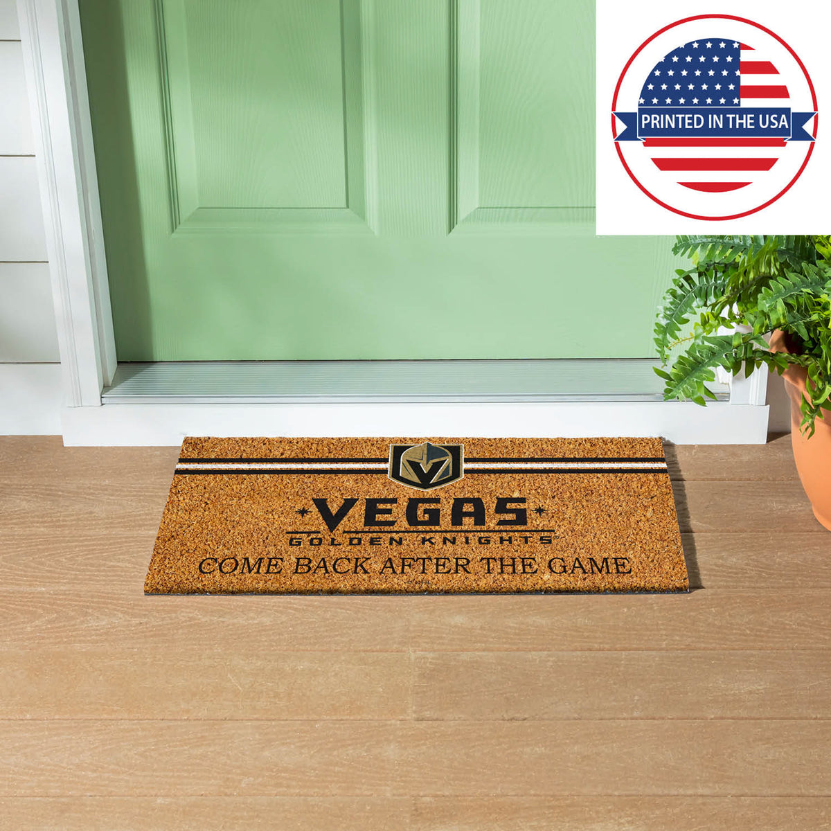 Vegas Golden Knights Personalized Mat, Natural Coir with Color Logo, 30" x 18", Slide 10 of 15