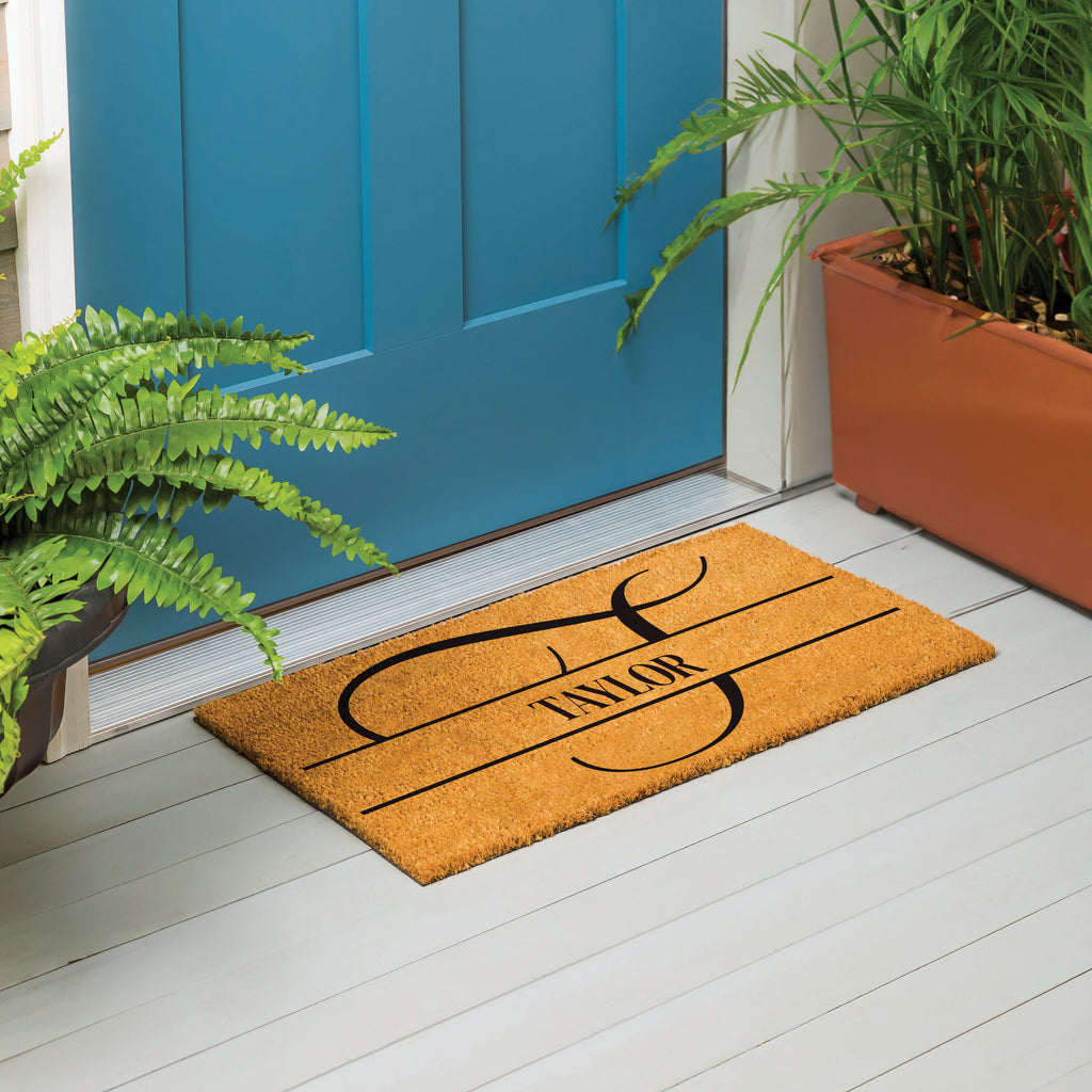 Modern Personalized Monogram Coir Mat 18"x30", Slide 21 of 40