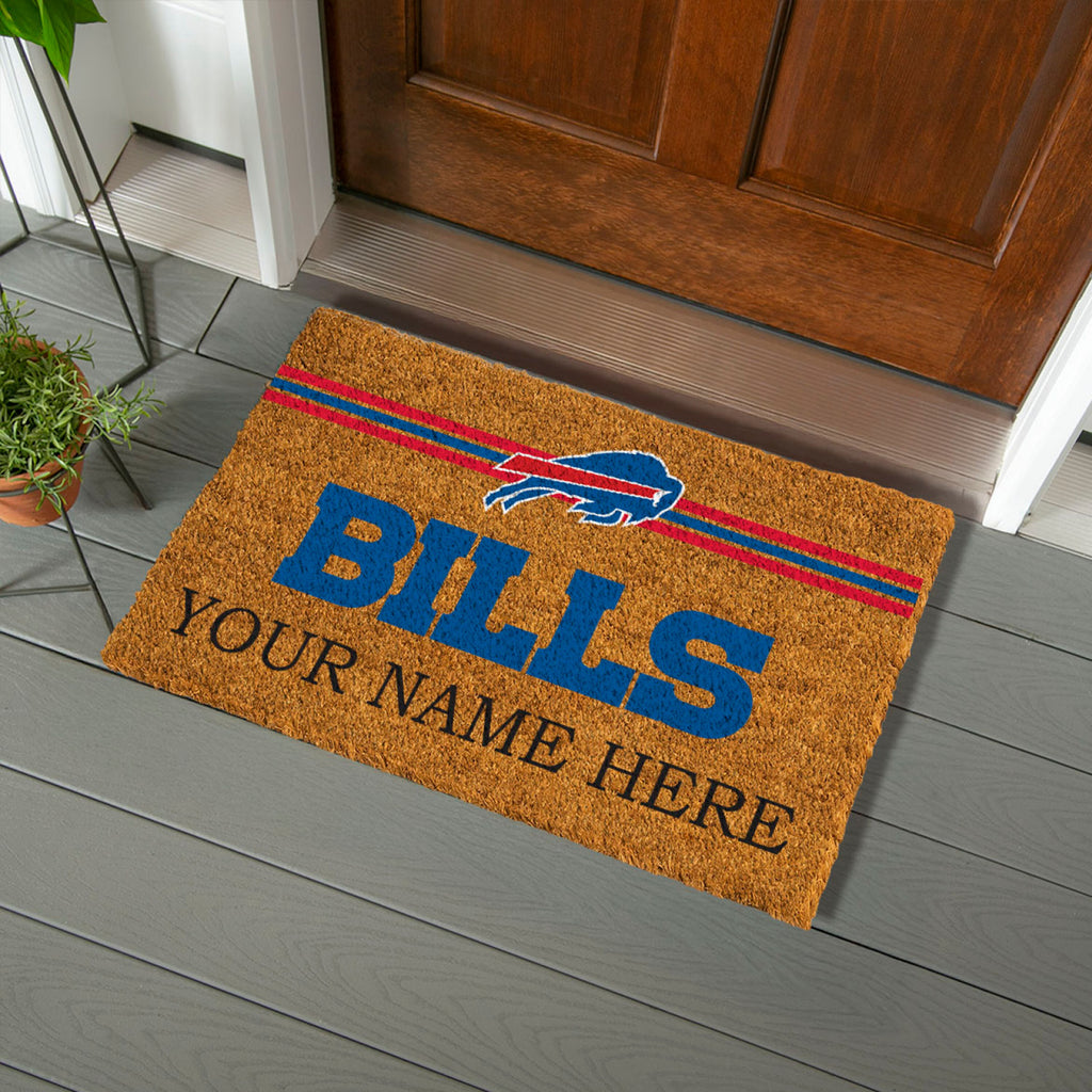 Buffalo Bills Personalized Mat, Natural Coir with Color Logo, 30" x 18", Slide 5 of 15