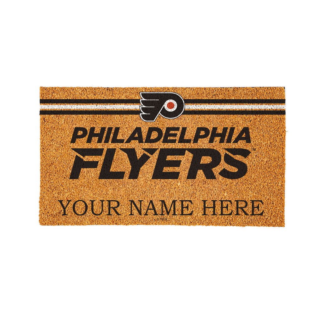 Philadelphia Flyers Personalized Mat, Natural Coir with Color Logo, 30" x 18", Slide 15 of 15