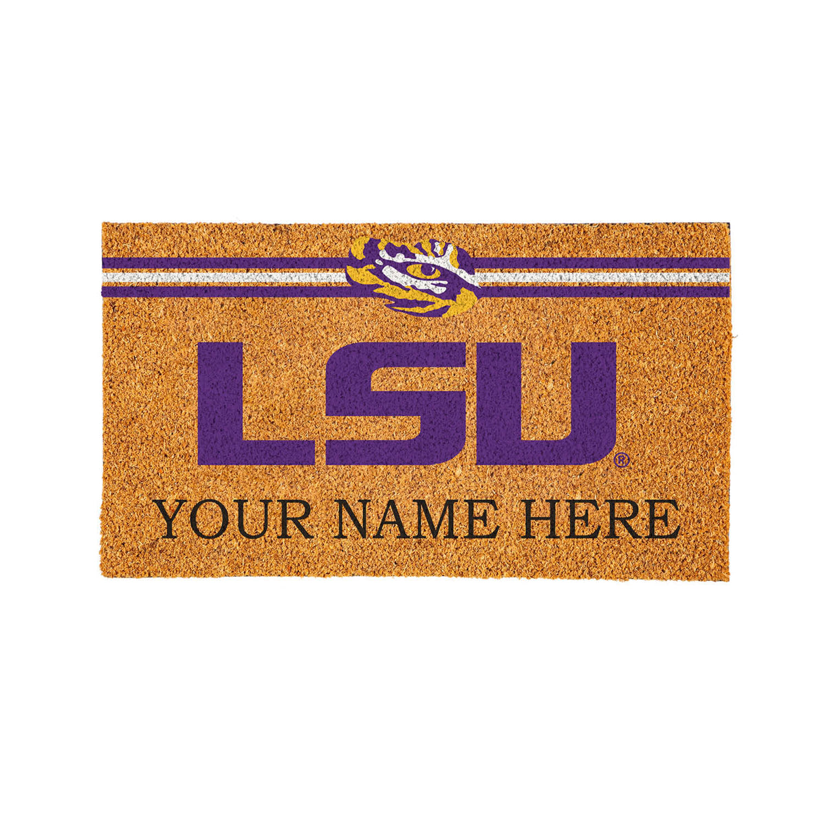 Louisiana State University Personalized Mat, Natural Coir with Color Logo, 30" x 18", Slide 10 of 15