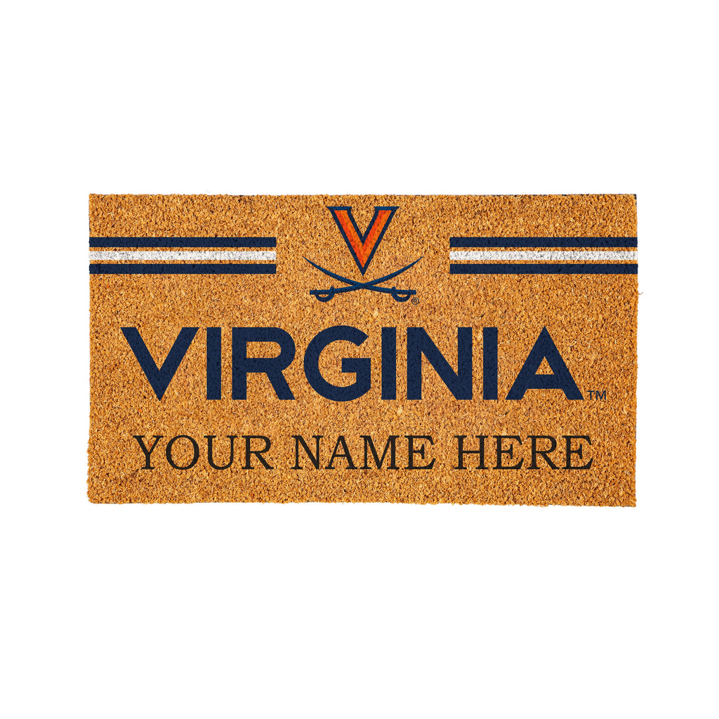 University of Virginia Personalized Mat, Natural Coir with Color Logo, 30" x 18", Slide 15 of 15