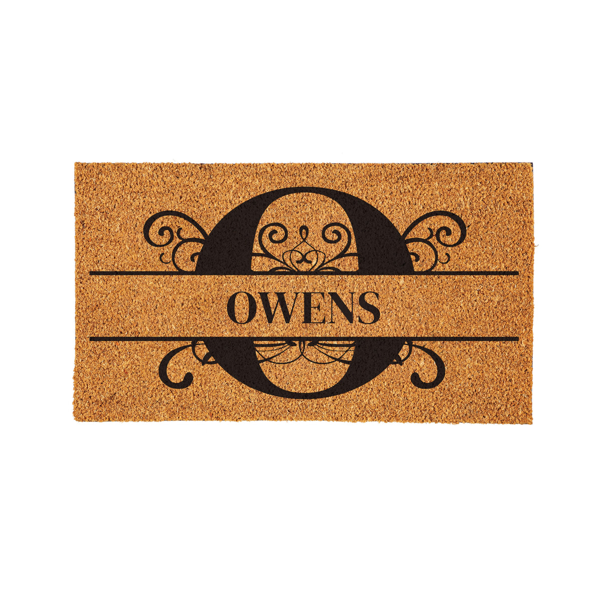 Personalized Scroll Monogram Coir Mat 18"x30", Slide 16 of 40