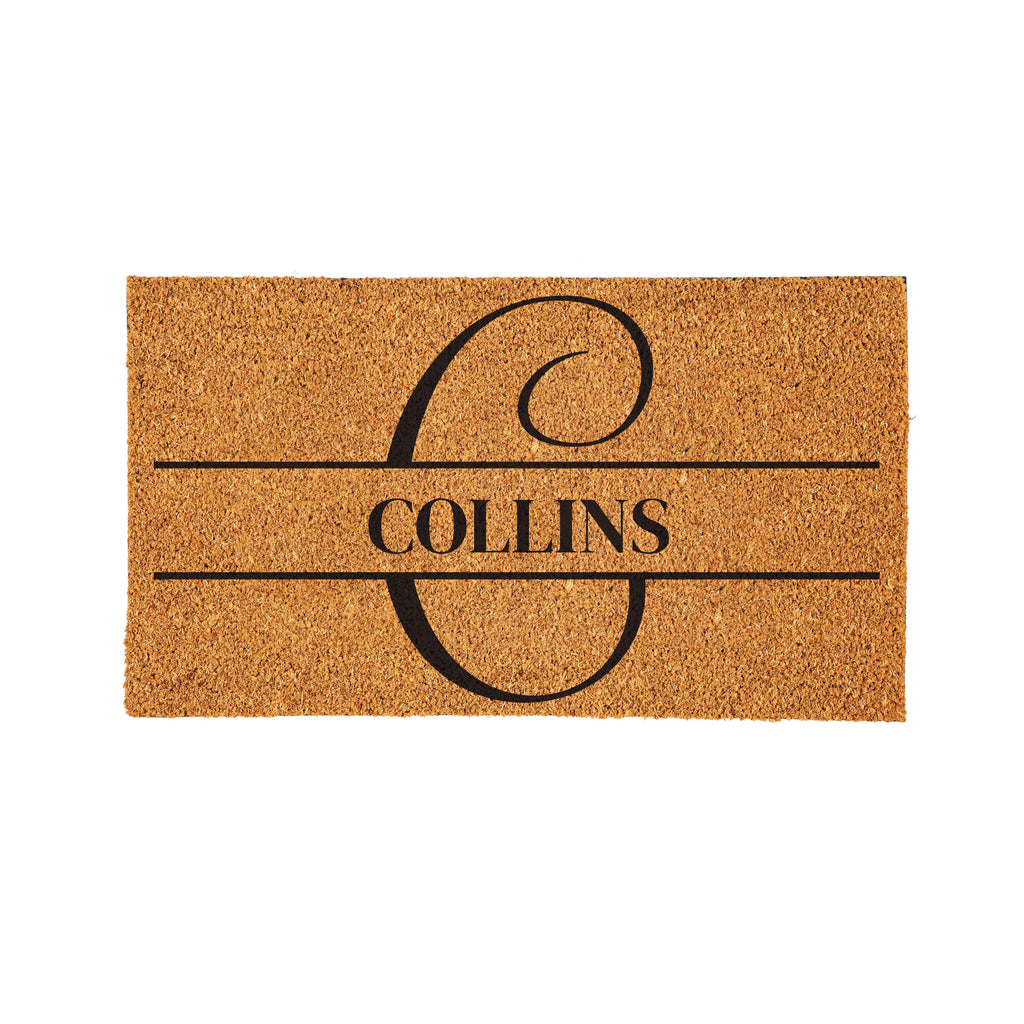 Modern Personalized Monogram Coir Mat 18"x30", Slide 30 of 40