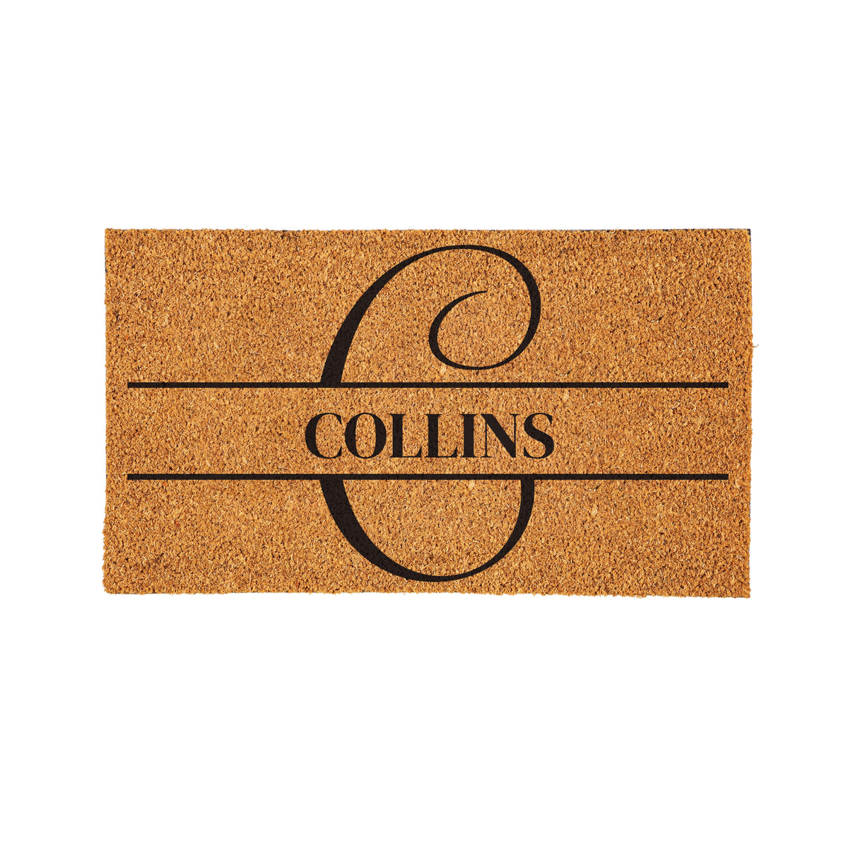 Modern Personalized Monogram Coir Mat 18"x30", Slide 30 of 40