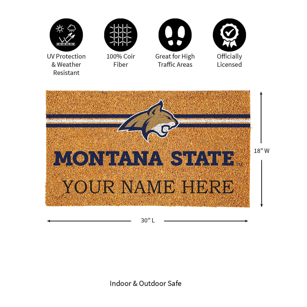 Montana State University Personalized Mat, Natural Coir with Color Logo, 30" x 18", Slide 4 of 6