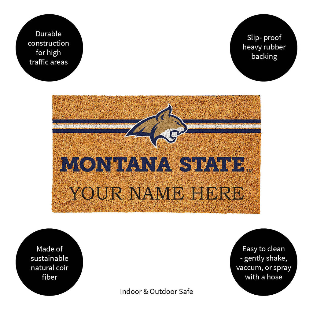 Montana State University Personalized Mat, Natural Coir with Color Logo, 30" x 18", Slide 5 of 6
