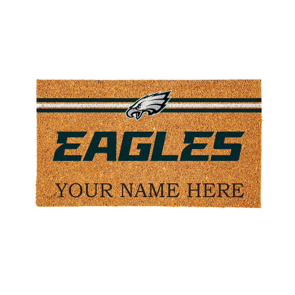 Philadelphia Eagles Personalized Mat, Natural Coir with Color Logo, 30" x 18", Slide 15 of 15