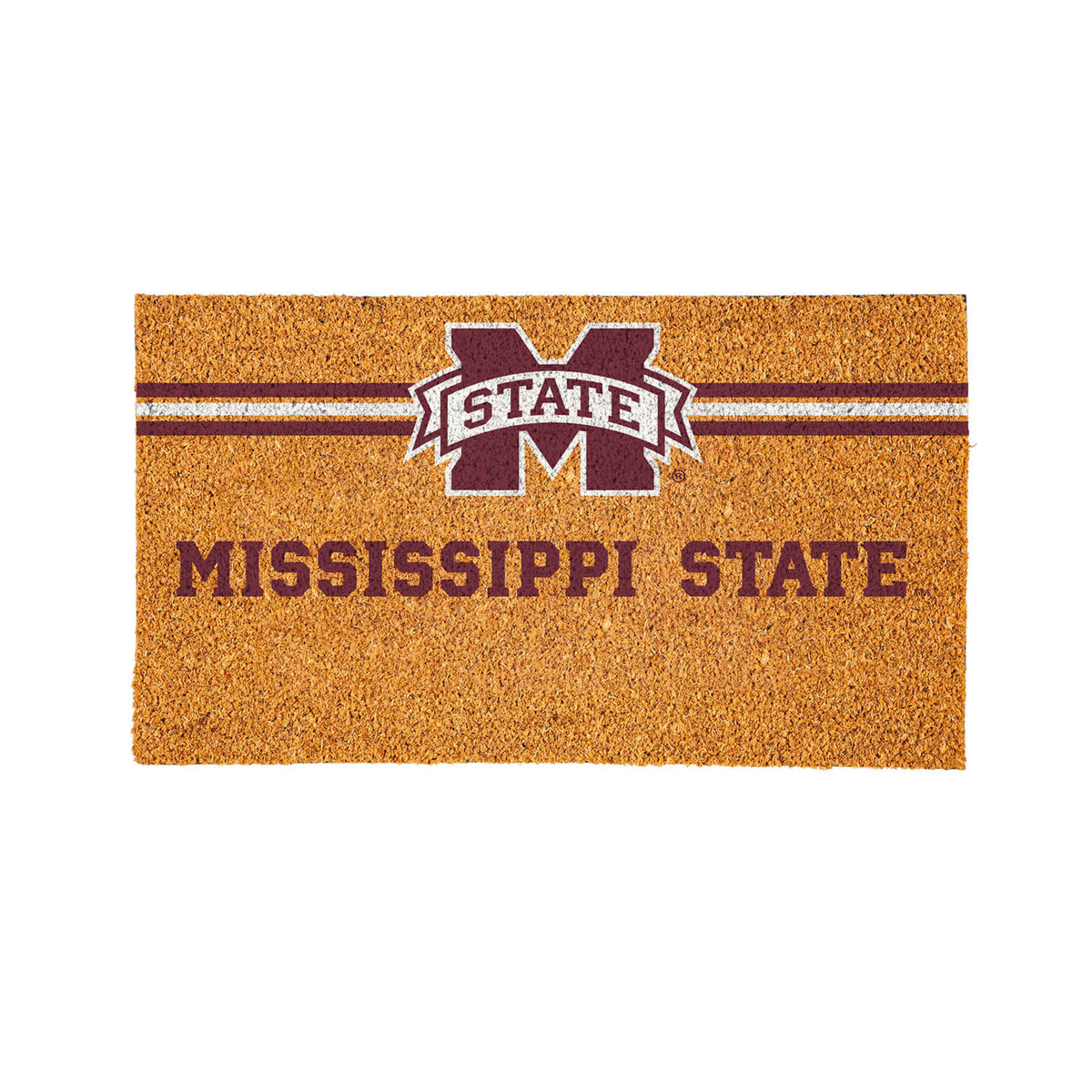 Mississippi State University Personalized Mat, Natural Coir with Color Logo, 30" x 18", Slide 10 of 15