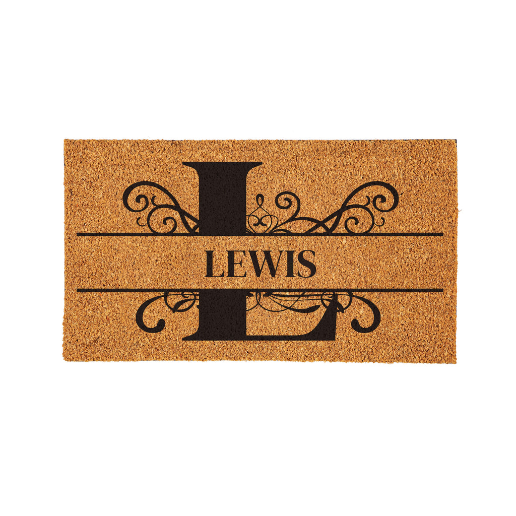 Personalized Scroll Monogram Coir Mat 18"x30", Slide 13 of 40