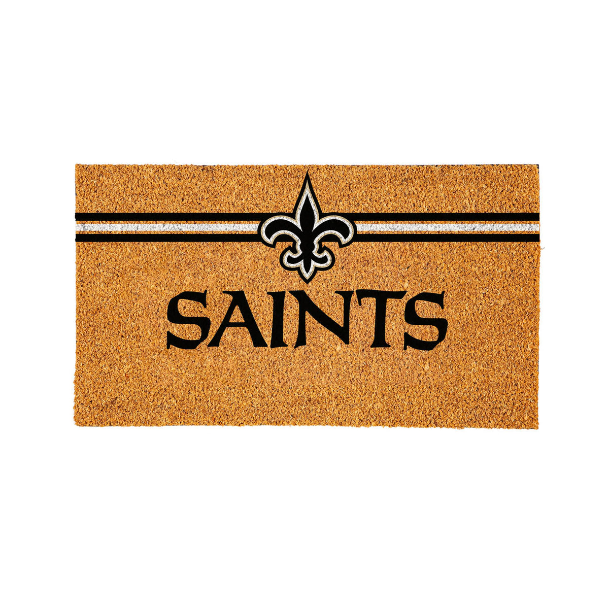 New Orleans Saints Personalized Mat, Natural Coir with Color Logo, 30" x 18", Slide 14 of 15