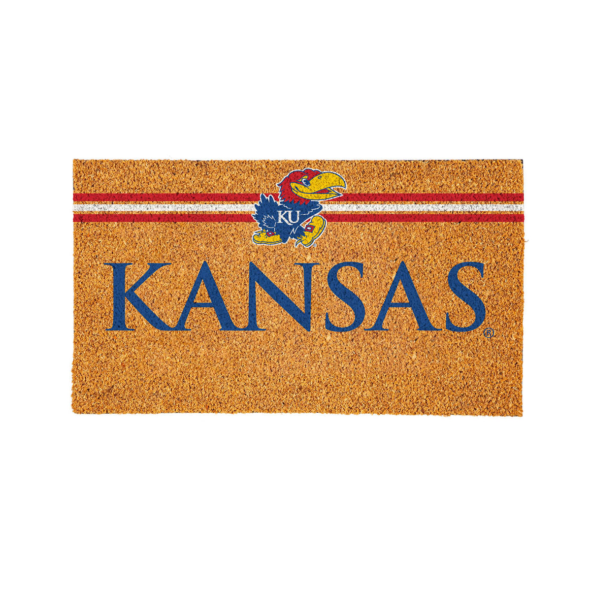 University of Kansas Personalized Mat, Natural Coir with Color Logo, 30" x 18", Slide 10 of 15