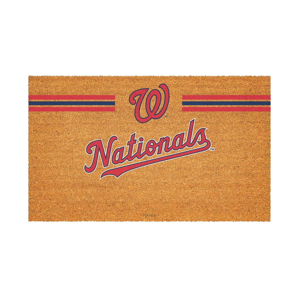 Washington Nationals Personalized Mat, Natural Coir with Color Logo, 30" x 18", Slide 2 of 4