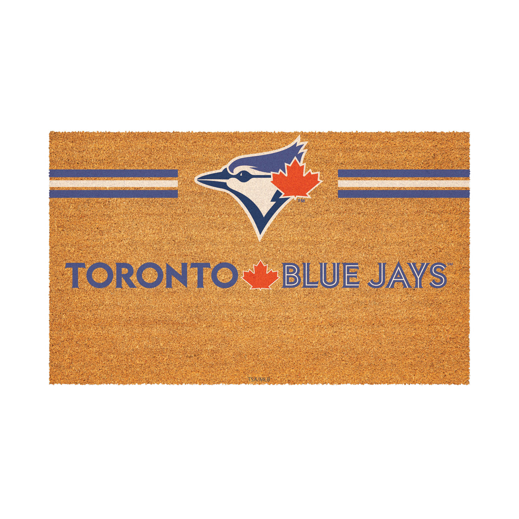 Toronto Blue Jays Personalized Mat, Natural Coir with Color Logo, 30" x 18", Slide 2 of 4