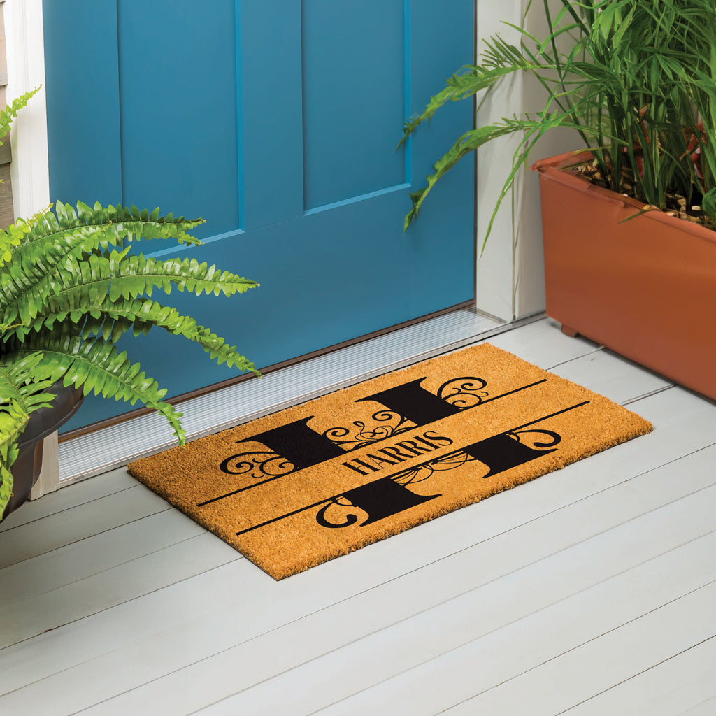 Personalized Scroll Monogram Coir Mat 18"x30", Slide 35 of 40