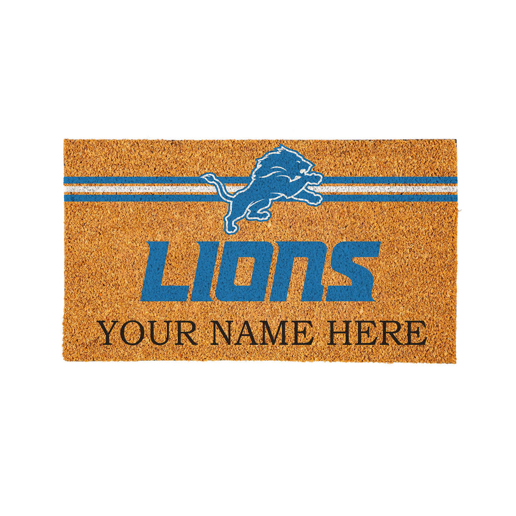 Detroit Lions Personalized Mat, Natural Coir with Color Logo, 30" x 18", Slide 14 of 15