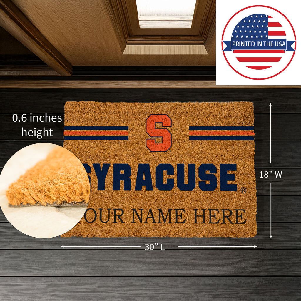 Syracuse University Personalized Mat, Natural Coir with Color Logo, 30" x 18", Slide 6 of 15