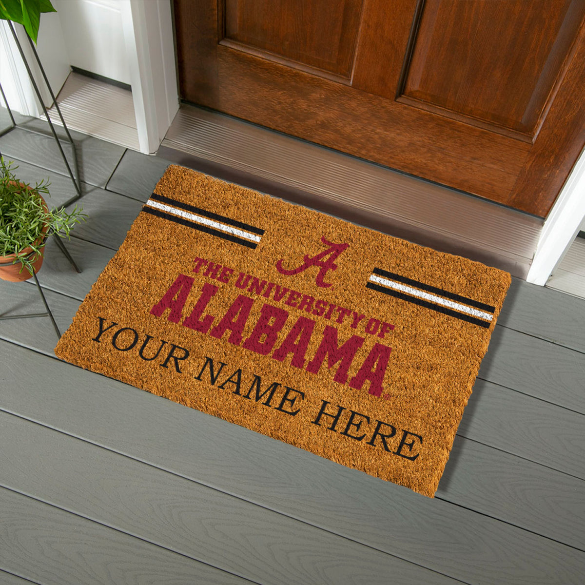 University of Alabama Personalized Mat, Natural Coir with Color Logo, 30" x 18", Slide 4 of 15