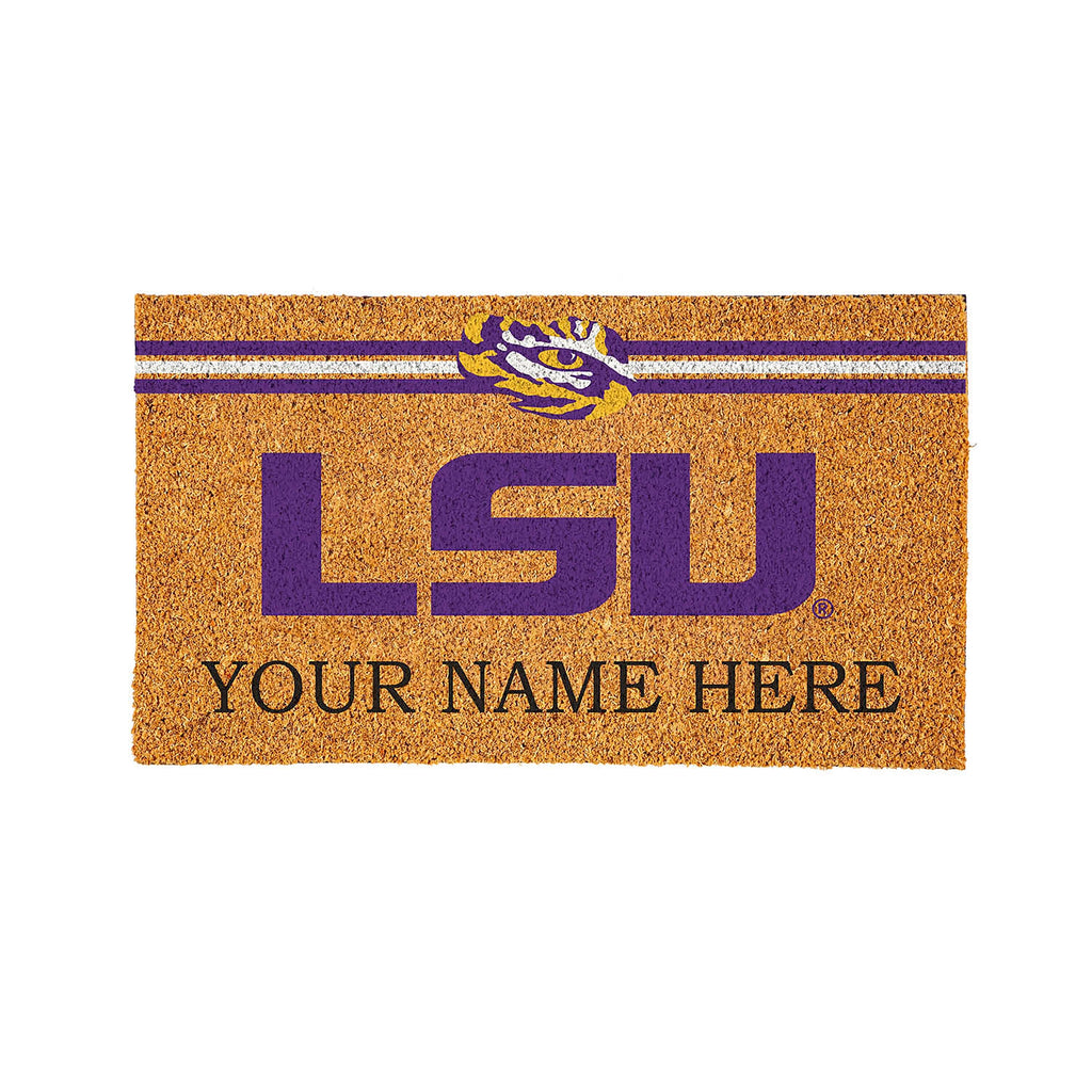 Louisiana State University Personalized Mat, Natural Coir with Color Logo, 30" x 18"