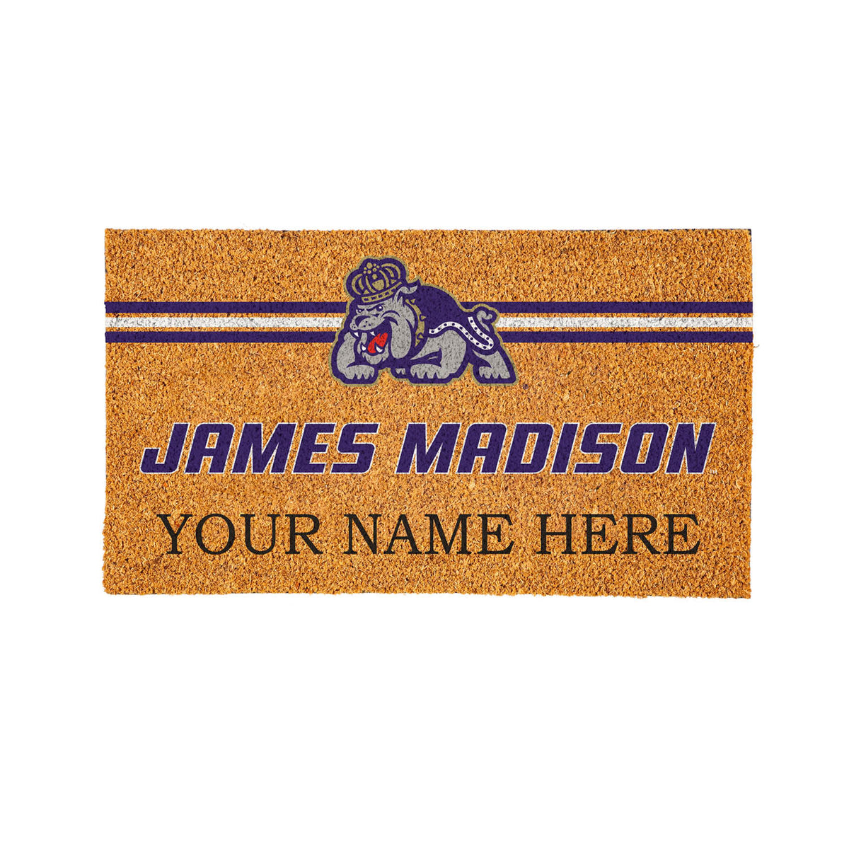 James Madison University Personalized Mat, Natural Coir with Color Logo, 30" x 18", Slide 11 of 15
